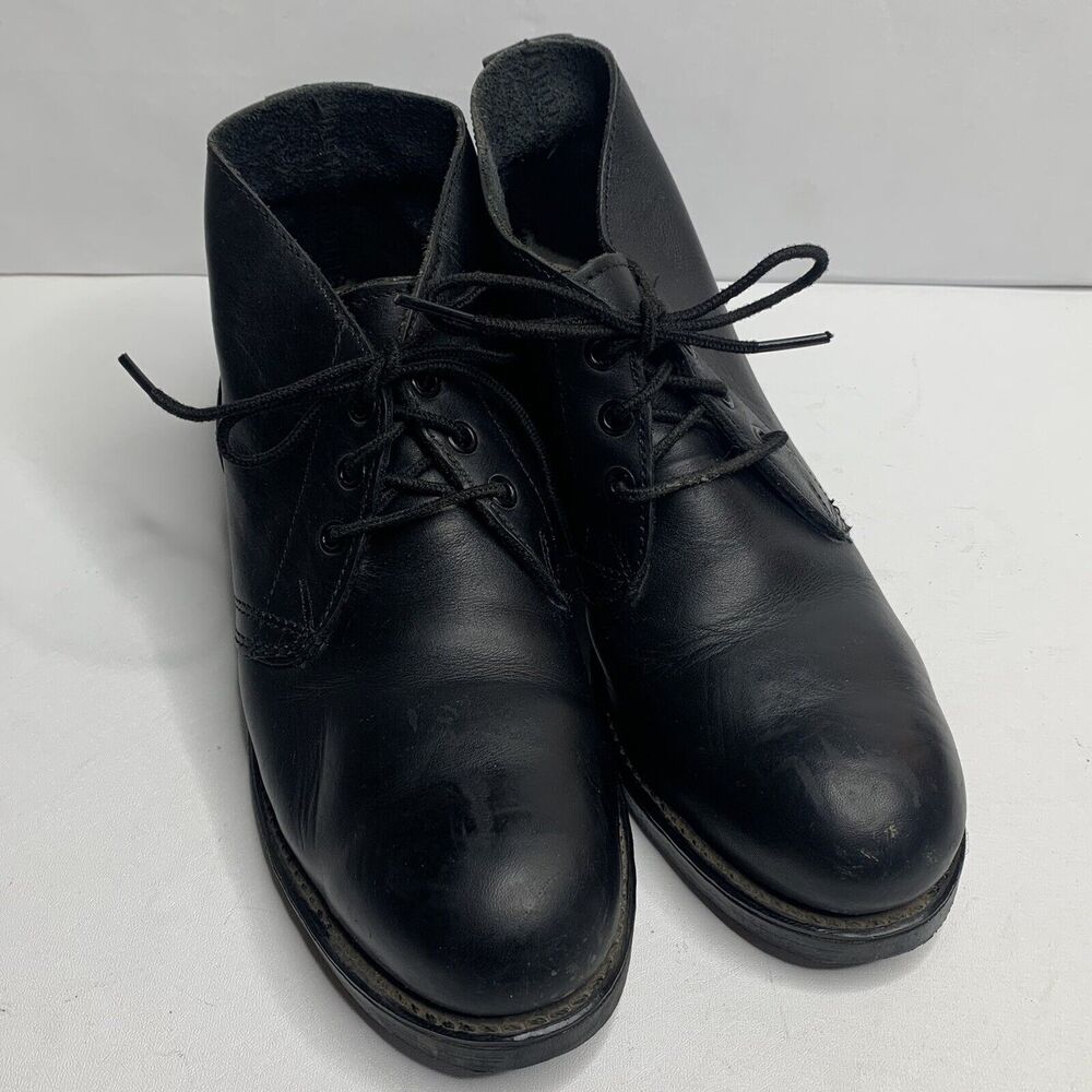VTG ANSI Biltrite Z41-1983/75 Black Leather Steel Toe Ankle Boots Men's 4.5 R